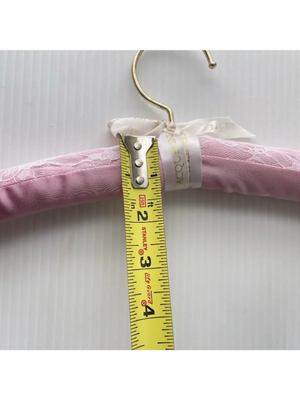 Jacqueline Ferrar Lace Clothing Hanger Padded Pink Bridal Wedding Dress Lingerie